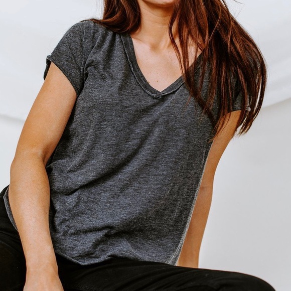 Free People Black Kaylen Tee - Picture 2 of 11